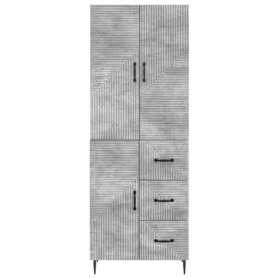 Ensemble de Meubles 2 pcs Gris béton 66 x 34,5 x 89,5 cm - 5