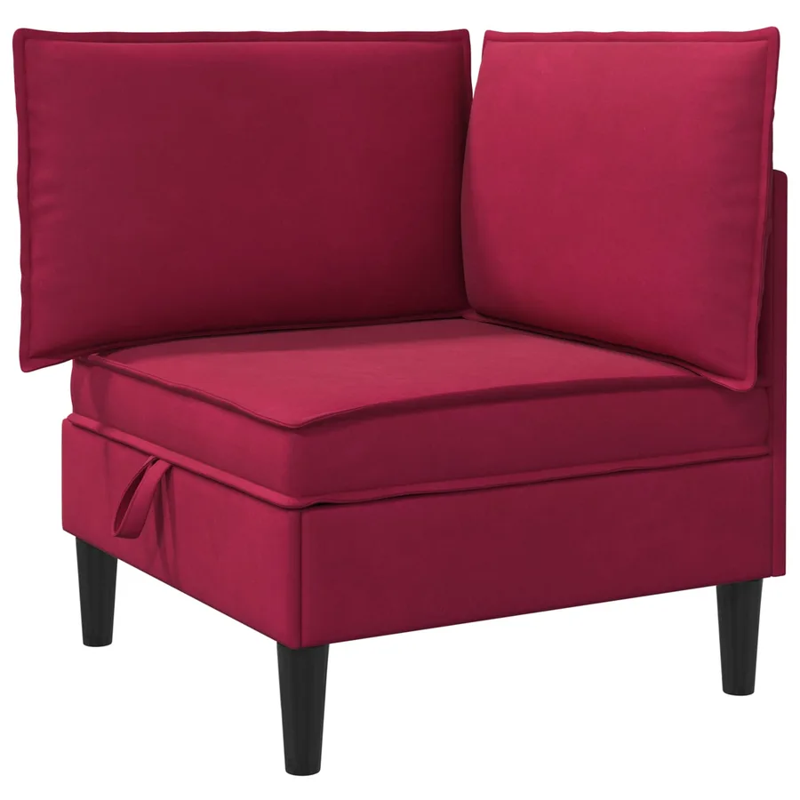 Sofa avec rangement Bordeaux Velours - 2