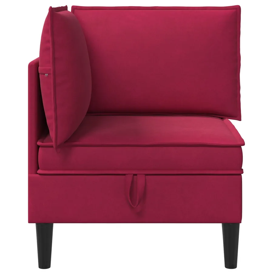 Sofa avec rangement Bordeaux Velours - 5