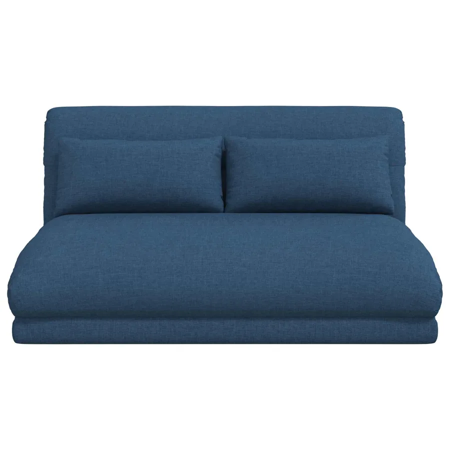 Fauteuil de sol ajustable Bleu Tissu - 4