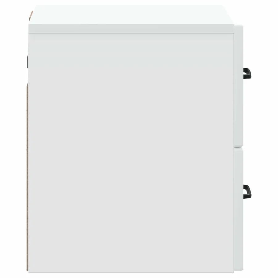 Cabinet de chevet mural avec tiroir Blanc 34,5 x 33 x 40 cm - 6