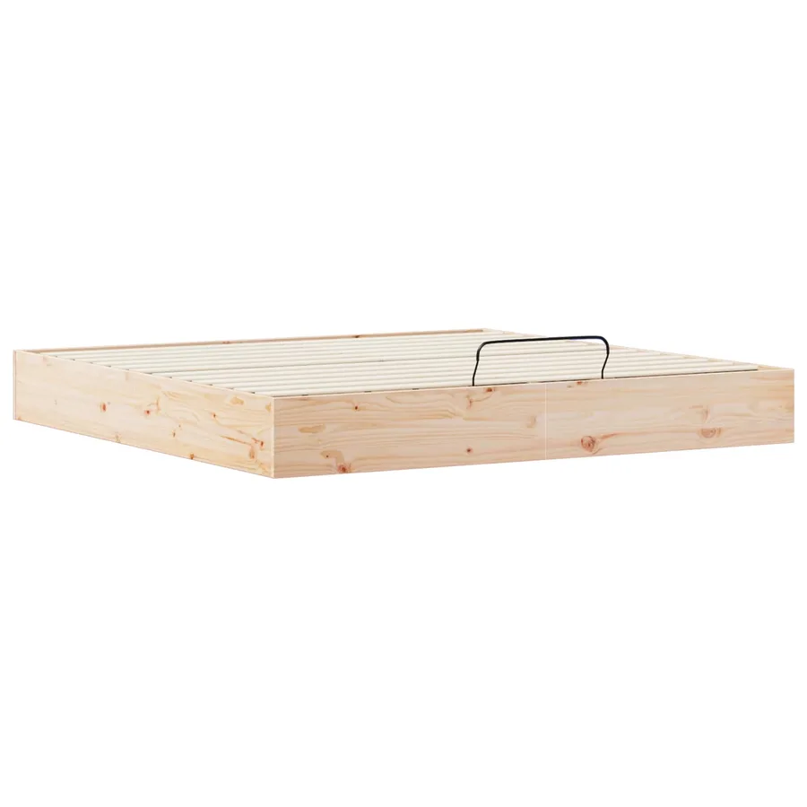 Cadre de lit ottoman avec rangement Naturel 200 x 200 cm - 4