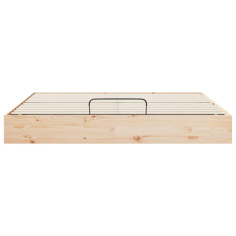 Cadre de lit ottoman avec rangement Naturel 200 x 200 cm - 5