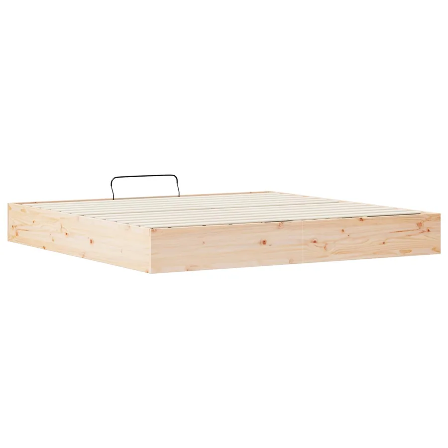 Cadre de lit ottoman avec rangement Naturel 200 x 200 cm - 7