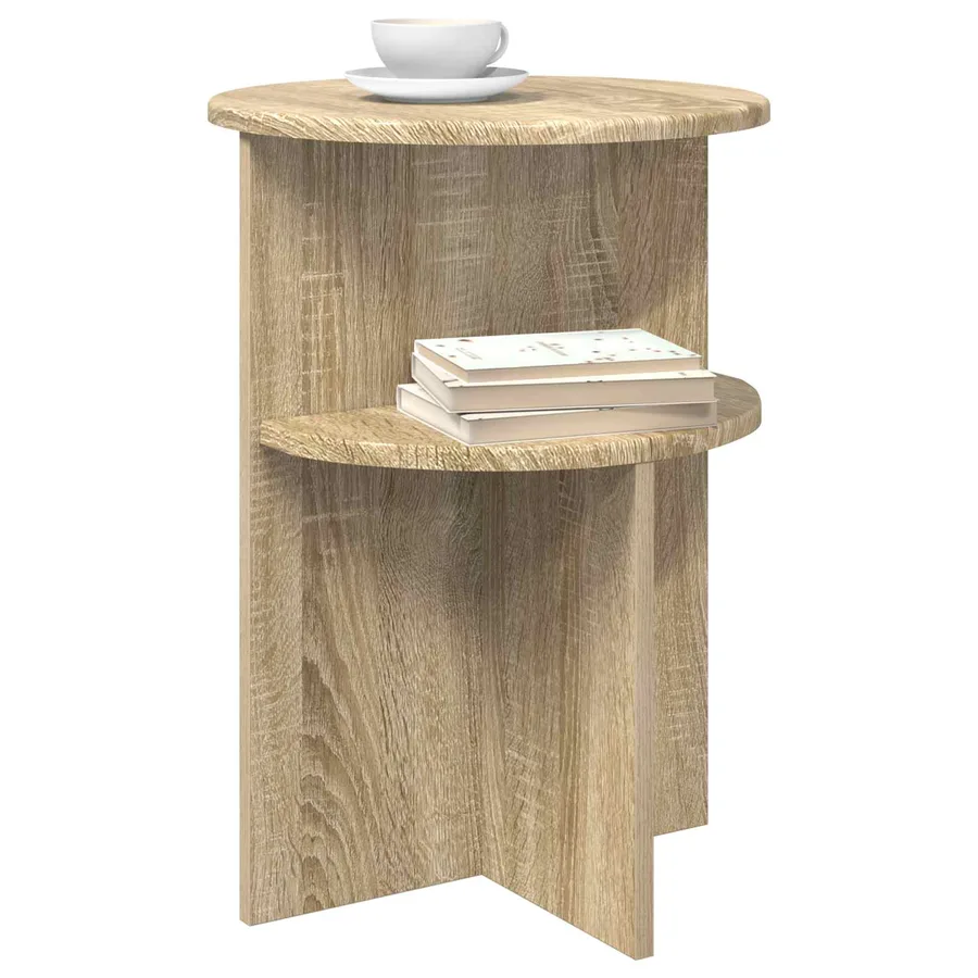 Table d'appoint Chêne Sonoma Ø 39,5 x 55 cm Bois d'ingénierie - 3