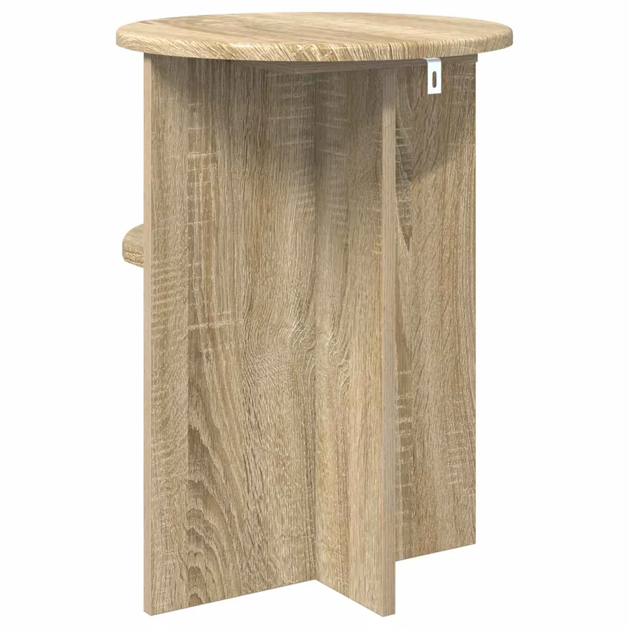 Table d'appoint Chêne Sonoma Ø 39,5 x 55 cm Bois d'ingénierie - 7