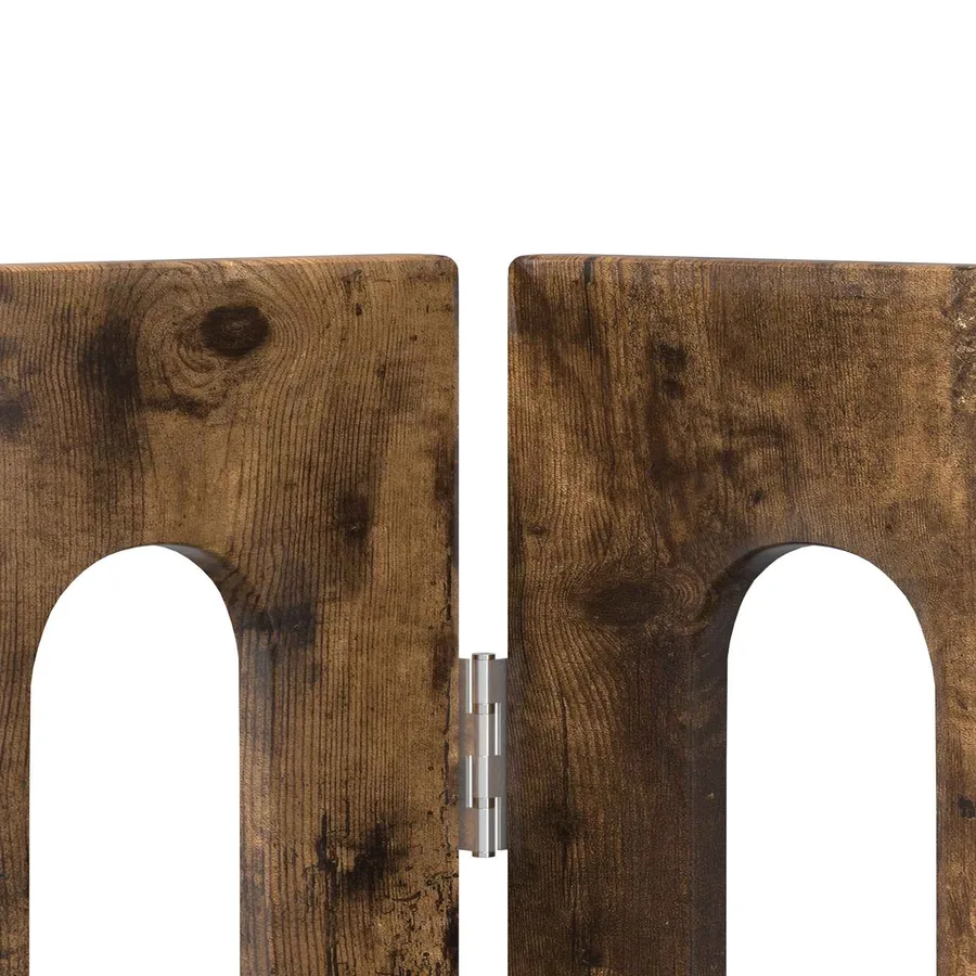 Clôture pliable pour animaux 2 pcs Chêne Fumé Bois d’ingénierie - 5