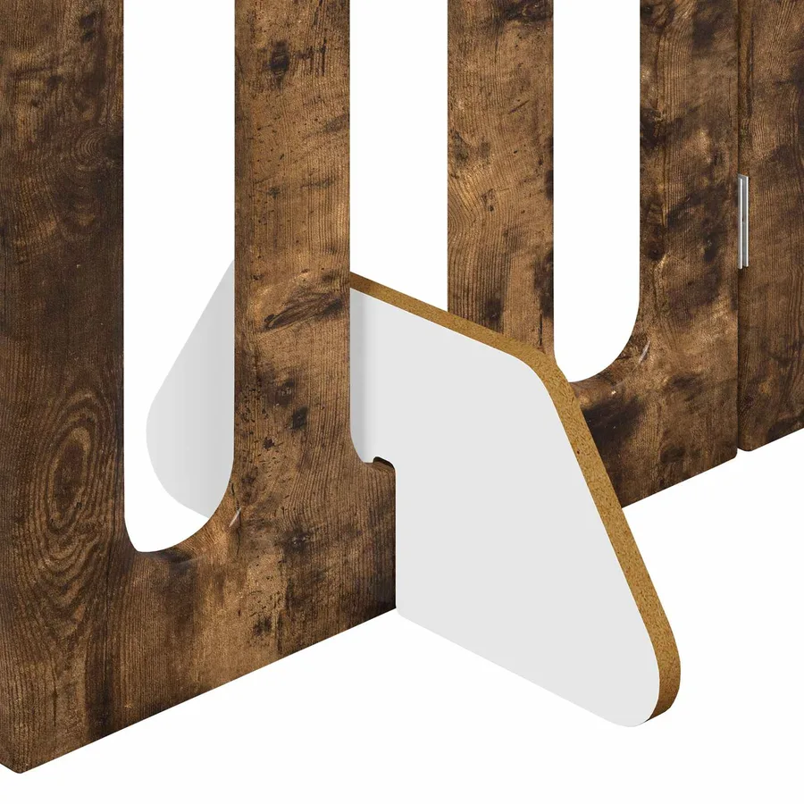 Clôture pliable pour animaux 2 pcs Chêne Fumé Bois d’ingénierie - 6