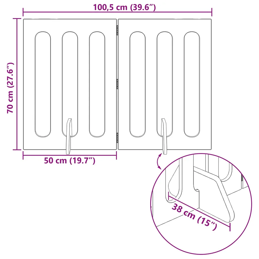 Clôture pliable pour animaux 2 pcs Blanc Brillant - 9