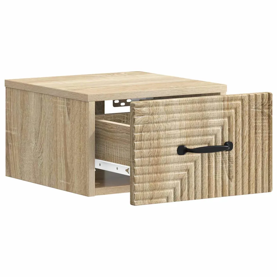 Cabinet de chevet mural Chêne Sonoma 34,5 x 33 x 20 cm - 4