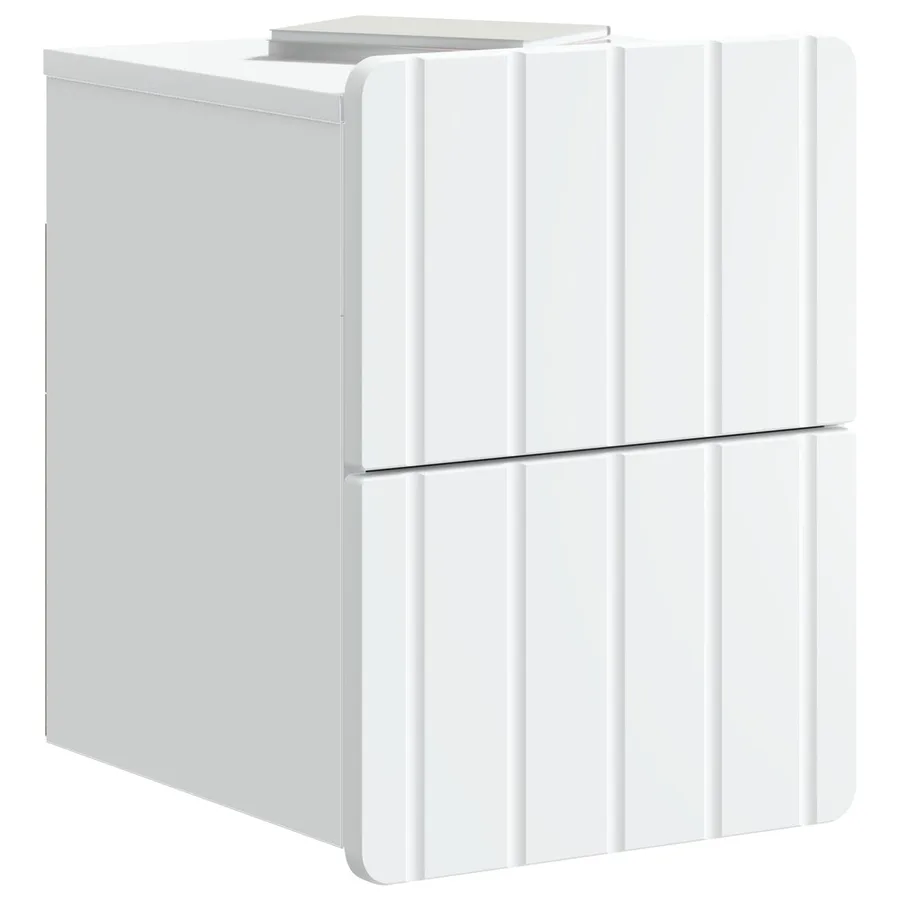 Cabinet de chevet mural 2 pcs Blanc 33 x 34,5 x 43 cm - 3