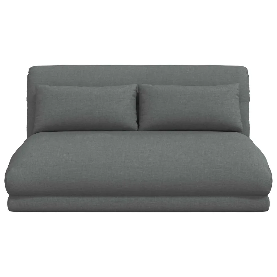 Fauteuil de sol ajustable Gris foncé Tissu - 4
