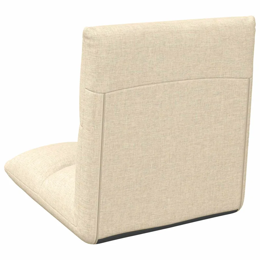 Fauteuil de sol ajustable Crème Tissu - 6