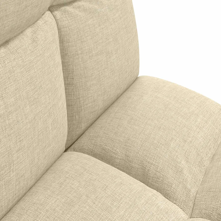 Fauteuil de sol ajustable Crème Tissu - 7