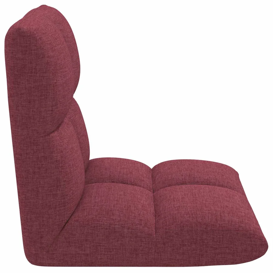Fauteuil de sol ajustable Bordeaux Tissu - 5