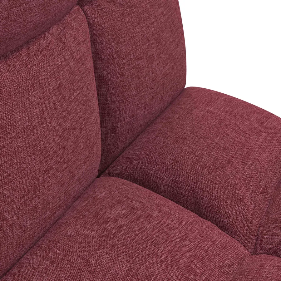 Fauteuil de sol ajustable Bordeaux Tissu - 7