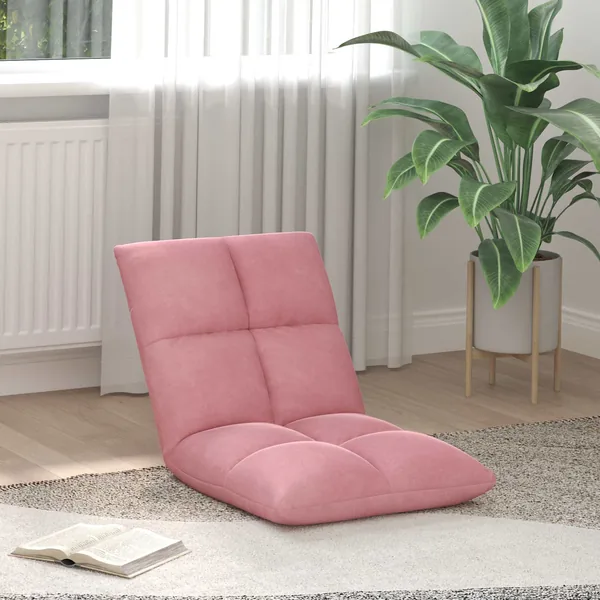 Fauteuil de sol ajustable Rose Velours