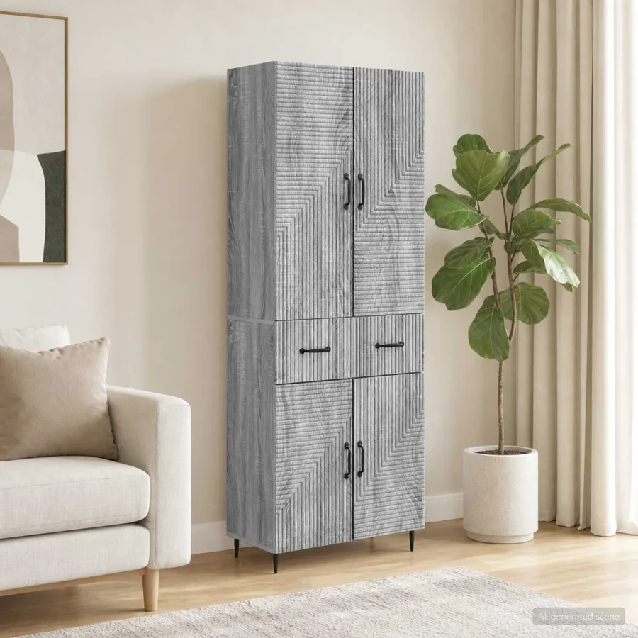 Ensemble de Meubles 2 pcs Sonoma gris 66 x 34,5 x 89,5 cm