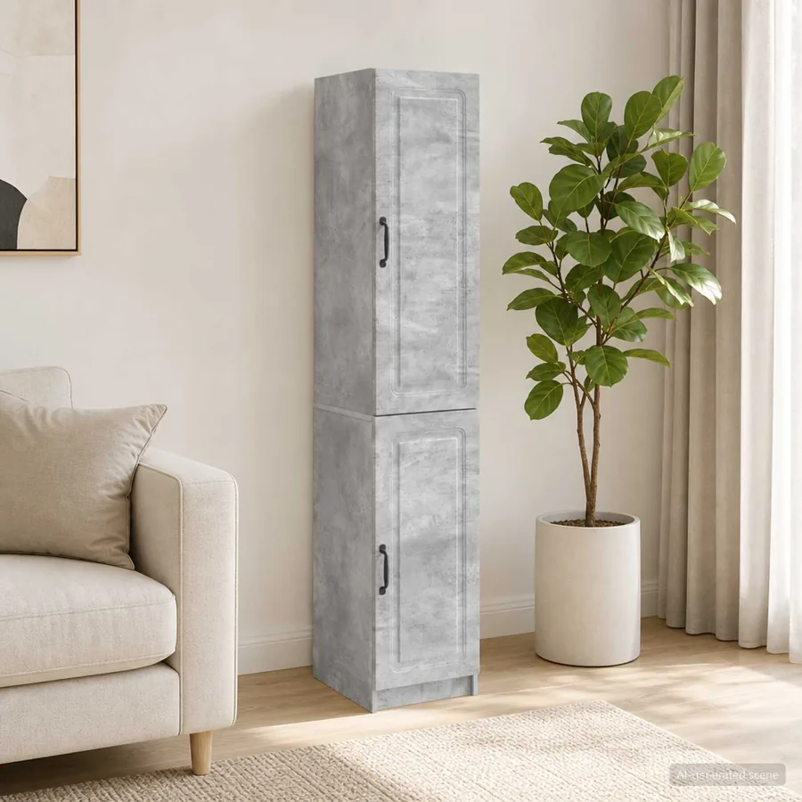Ensemble de Meubles 2 pcs Gris béton Bois d'ingénierie