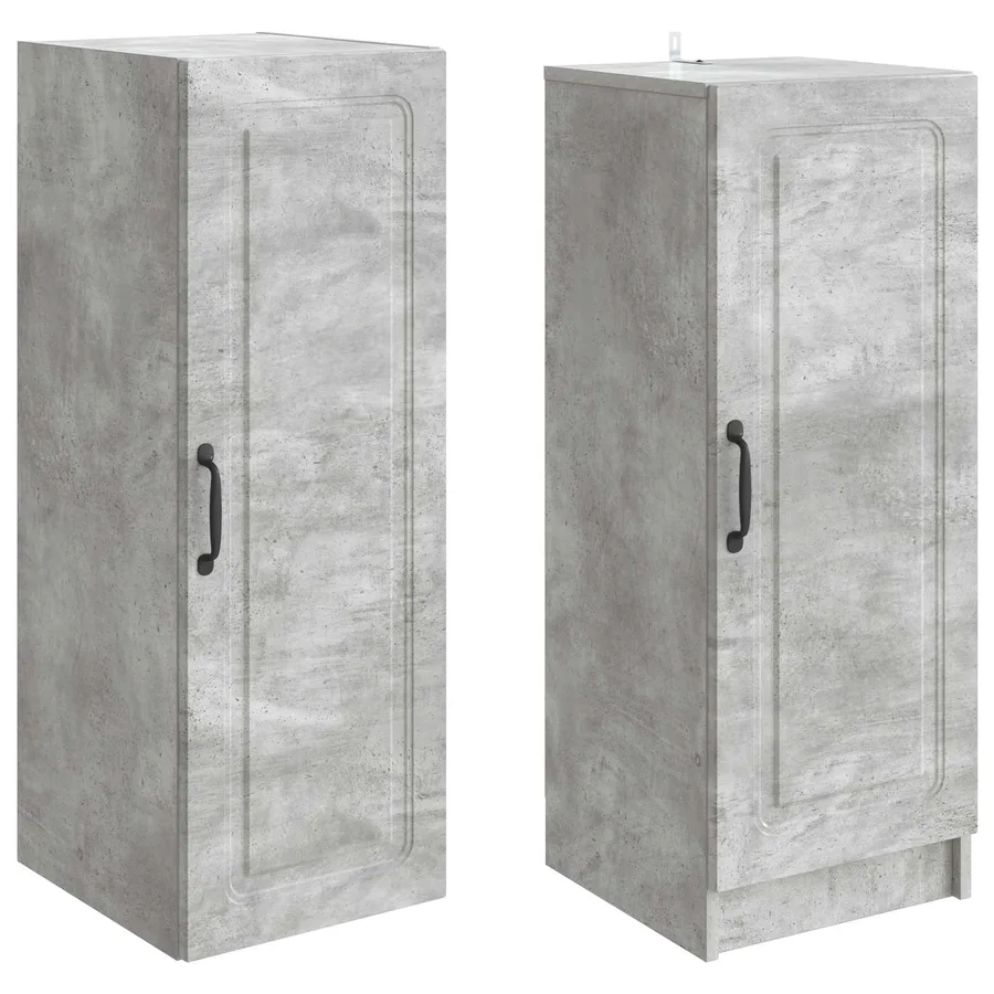 Ensemble de Meubles 2 pcs Gris béton Bois d'ingénierie - 4