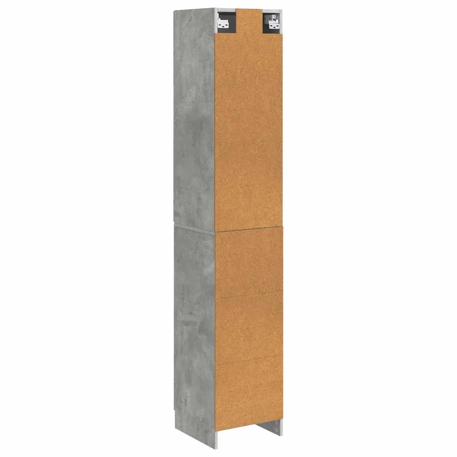 Ensemble de Meubles 2 pcs Gris béton Bois d'ingénierie - 7