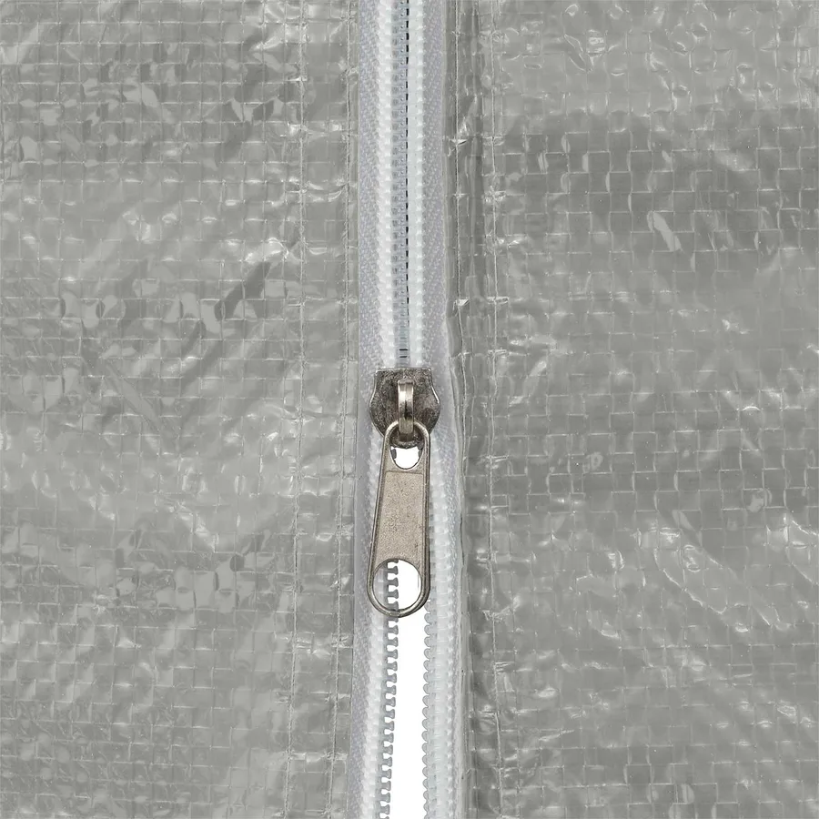 Mur de tente de fête 2 pcs Gris clair 200 x 195 cm PE et acier - 4