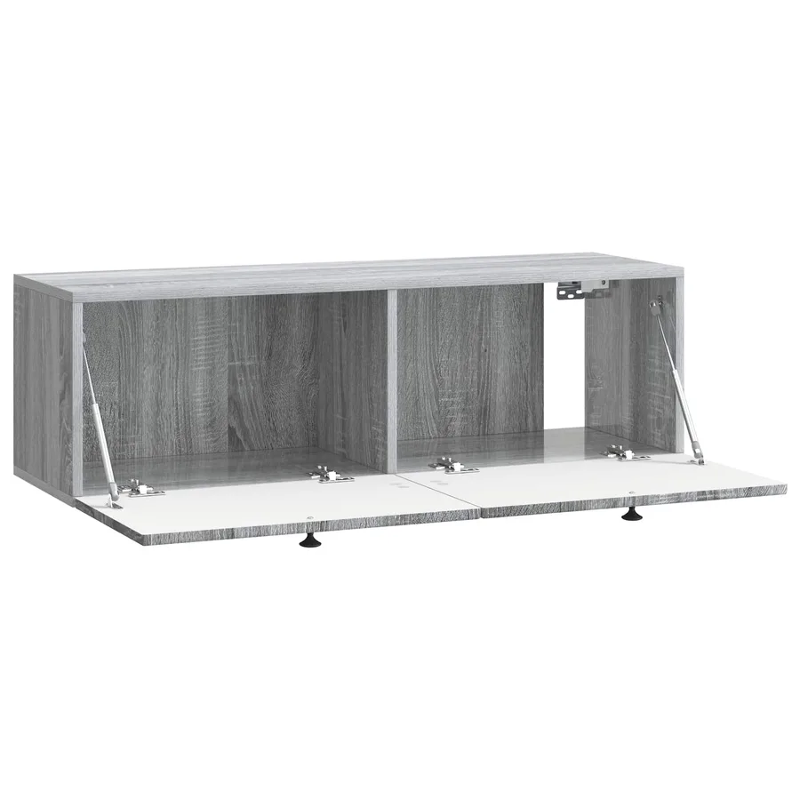 Meuble TV mural Sonoma gris 98 x 31 x 30 cm Bois d'ingénierie - 5
