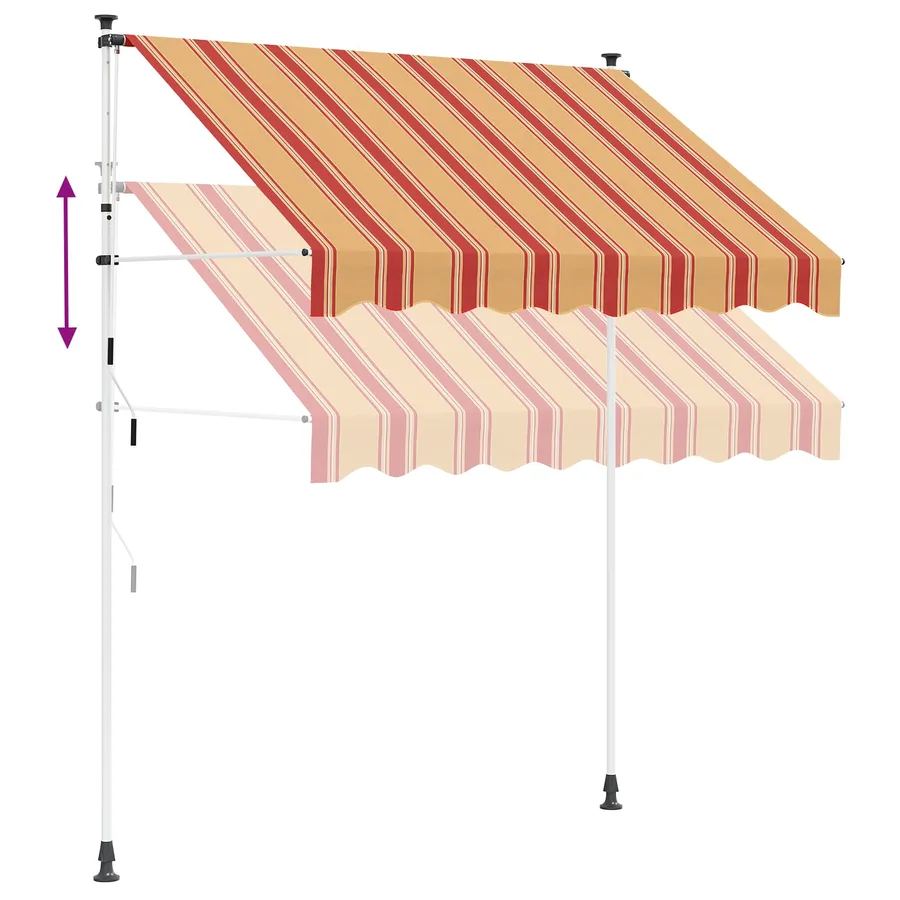 Auvent rétractable manuel Gris clair 400 cm - 5