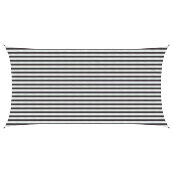 Voile d'ombre Anthracite et blanc 2,5 x 4,5 m HDPE
