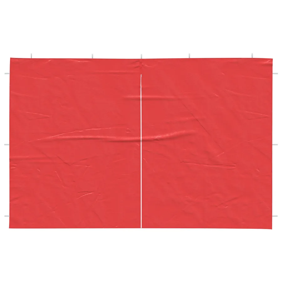 Mur de tente de fête 2 pcs Rouge 300 x 195 cm PE et acier - 3