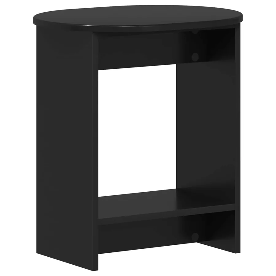 Table d'appoint Noir 50 x 39,5 x 55 cm Bois d'ingénierie - 2