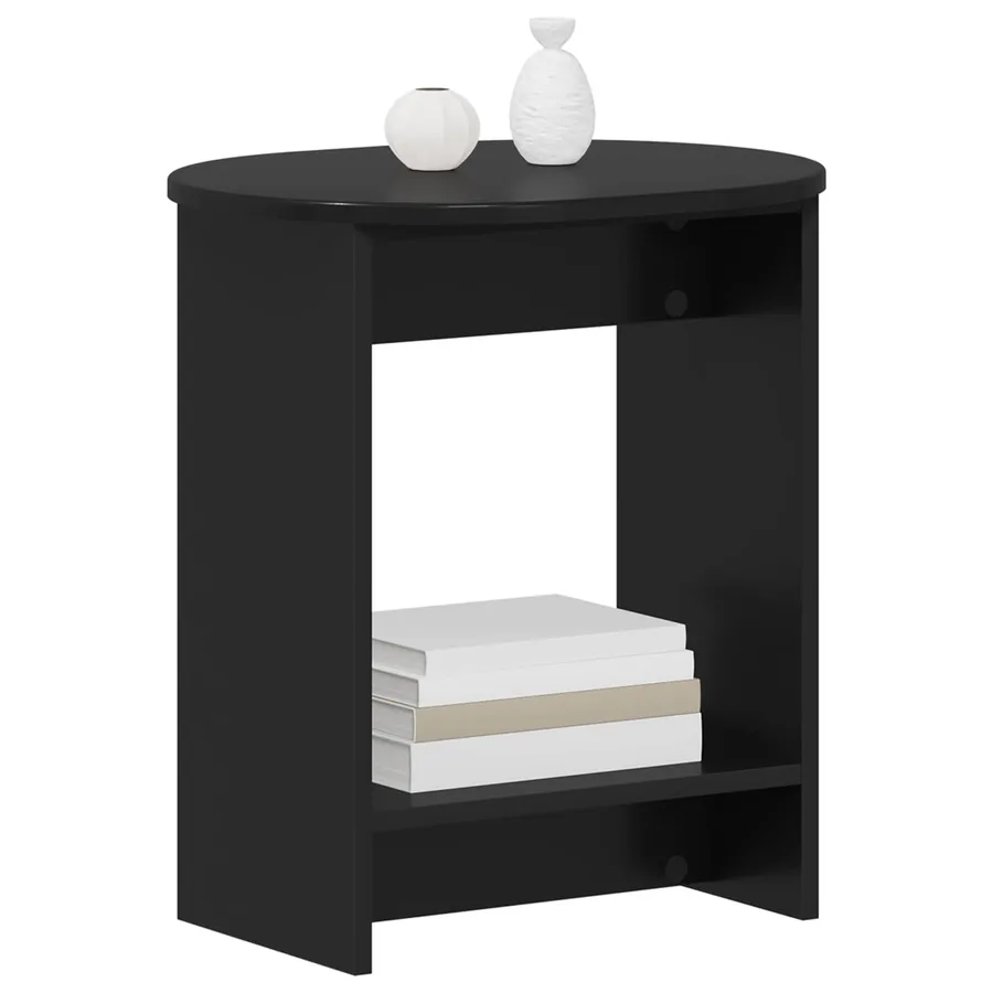 Table d'appoint Noir 50 x 39,5 x 55 cm Bois d'ingénierie - 3