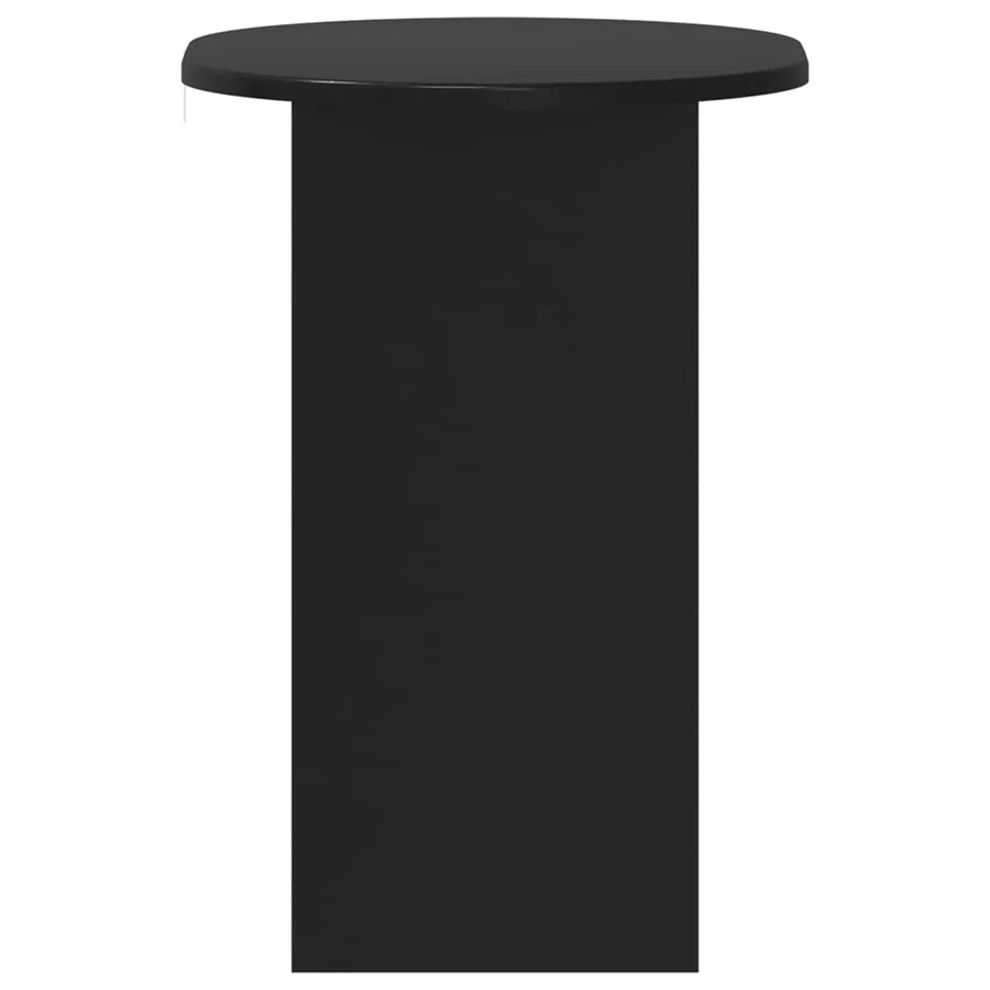 Table d'appoint Noir 50 x 39,5 x 55 cm Bois d'ingénierie - 5