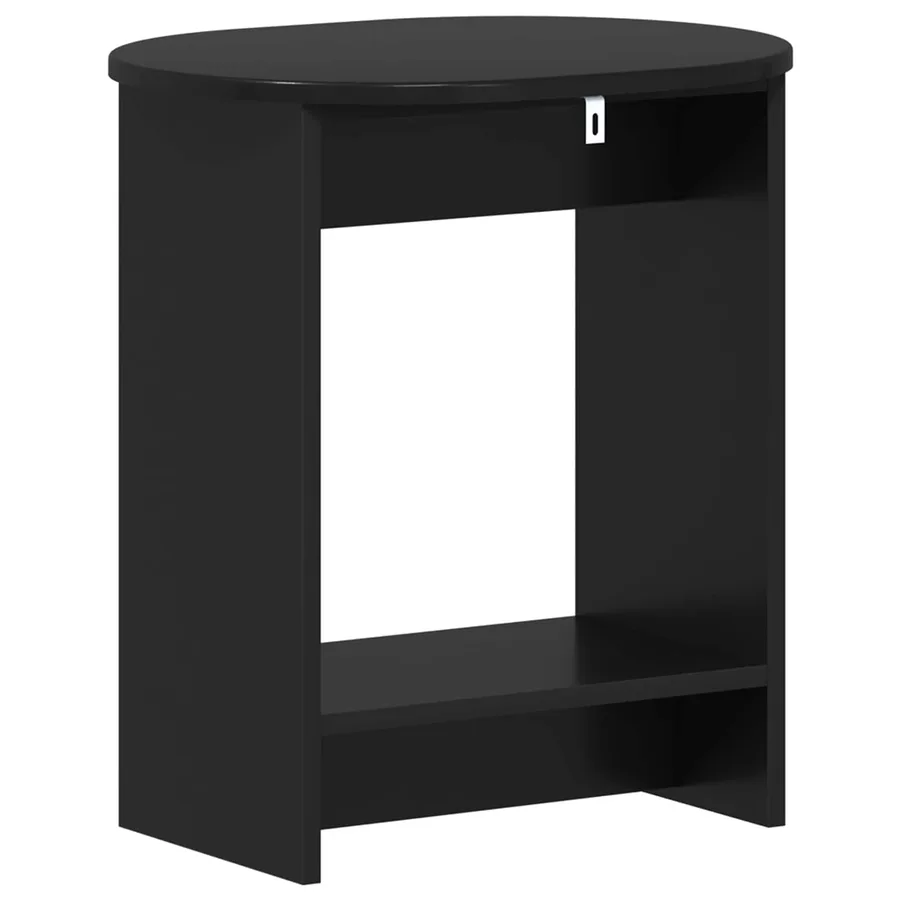 Table d'appoint Noir 50 x 39,5 x 55 cm Bois d'ingénierie - 6