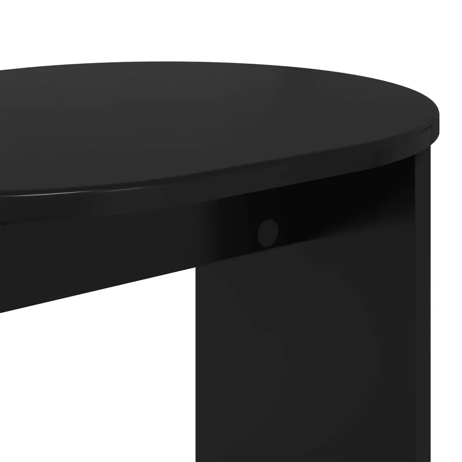 Table d'appoint Noir 50 x 39,5 x 55 cm Bois d'ingénierie - 8