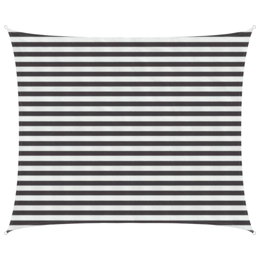 Voile d'ombre Anthracite et blanc 2,5 x 3,5 m HDPE