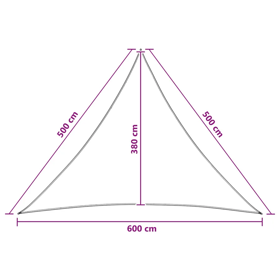 Voile d'ombre 5 x 5 x 6 m HDPE - 8
