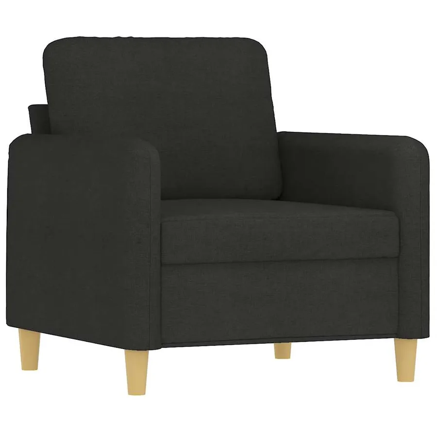 Fauteuil Noir 60 cm Tissu - 2
