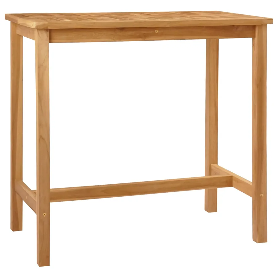Table de bar Naturel 110 x 60 x 105 cm Teck Massif - 2