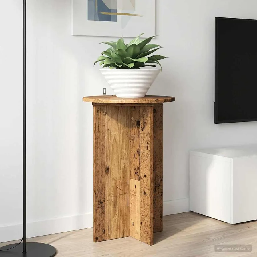 Support de Plante 2 pcs Bois ancien Ø40 x 60 cm