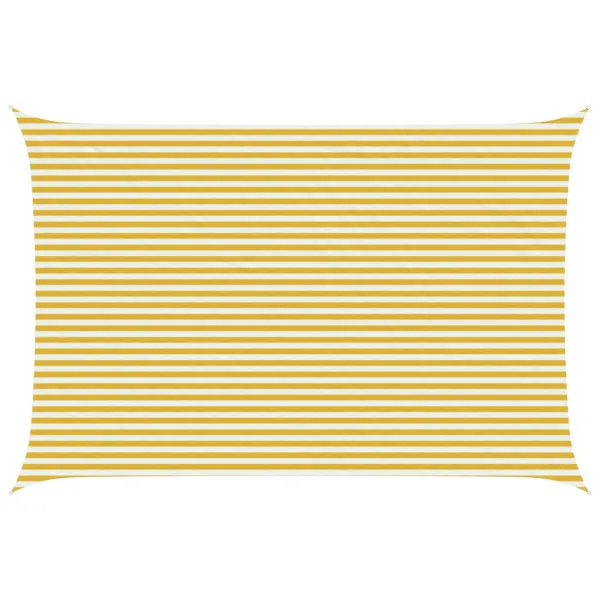 Voile d'ombre Jaune et blanc 4 x 5 m HDPE