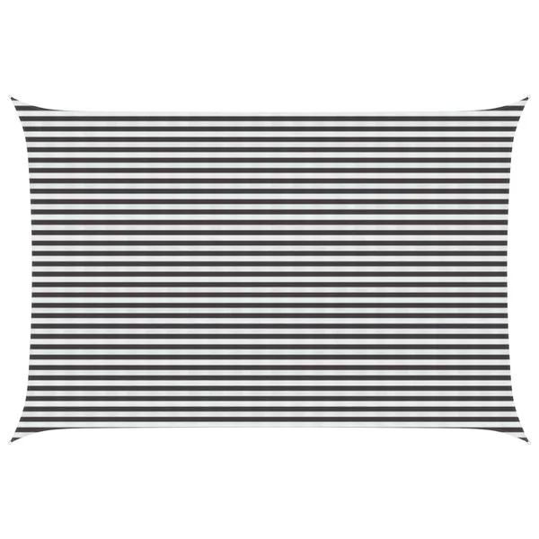 Voile d'ombre Anthracite et blanc 4 x 7 m HDPE