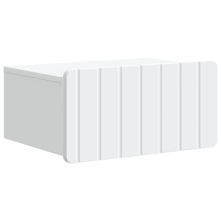 Cabinet de chevet mural avec tiroir Blanc 49 x 34,5 x 24 cm - 2