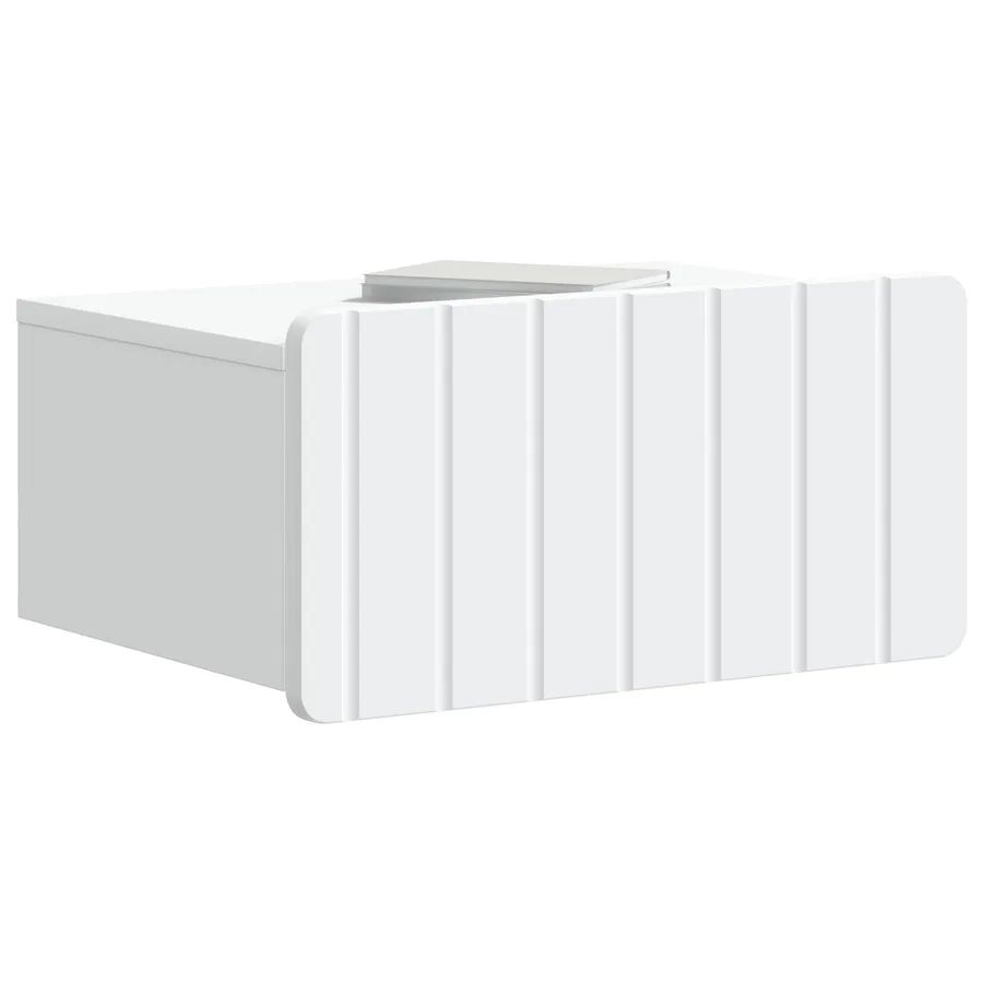 Cabinet de chevet mural avec tiroir Blanc 49 x 34,5 x 24 cm - 3