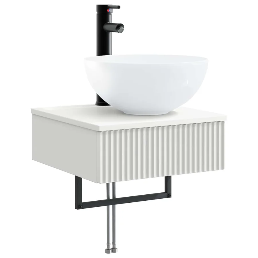 Ensemble d'armoire de salle de bain 5 pcs Blanc - 5