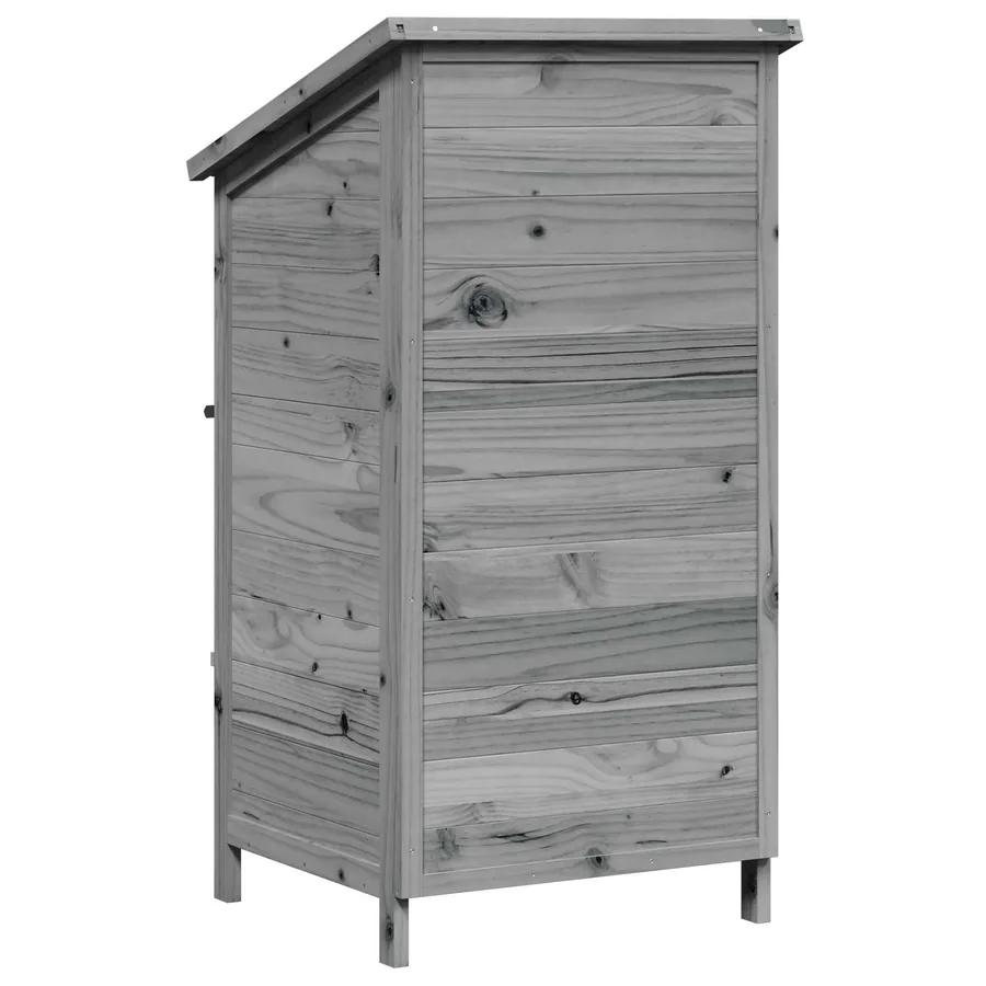 Abri de jardin Gris 59 x 56 x 113,5 cm Bois de Sapin Massif - 7