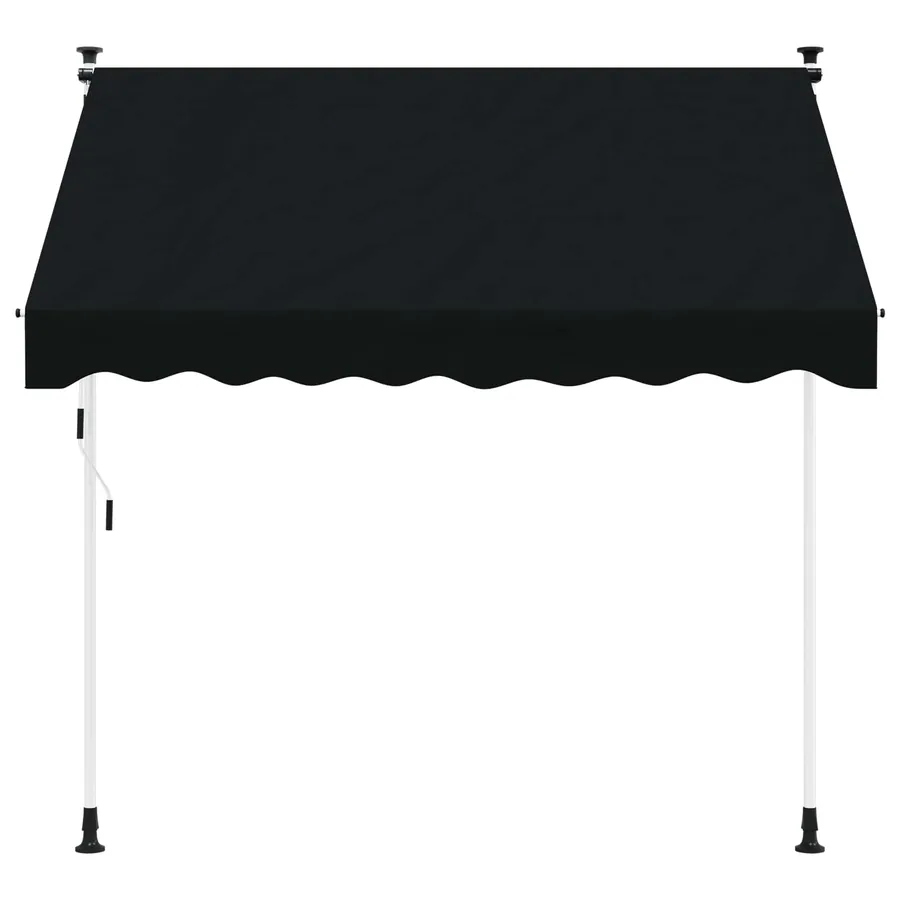 Auvent rétractable manuel Noir 400 cm - 3