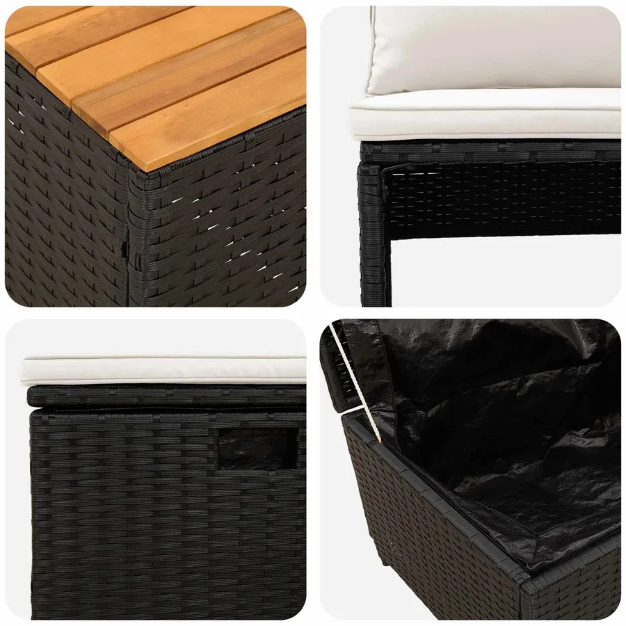 Ensemble de canapés d'extérieur 4 -Seater 4 pcs 55 x 30 x 39 cm - 11