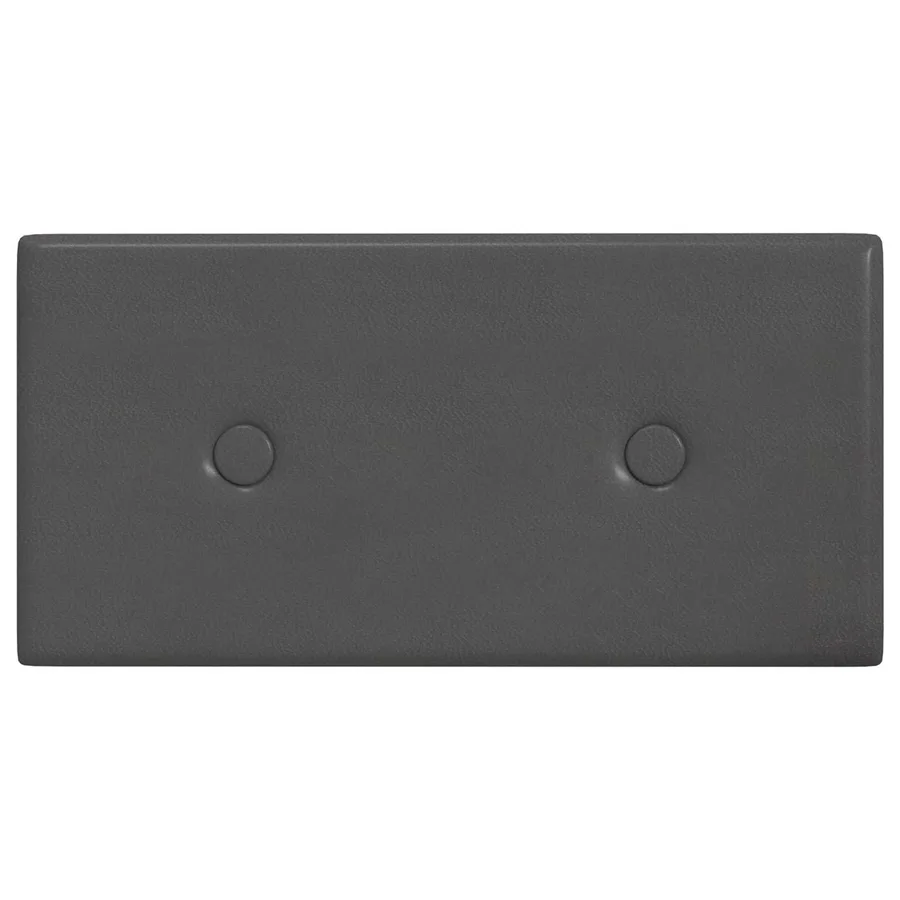 Tête de lit murale 12 pcs Gris 30 x 15 cm Simili cuir - 2