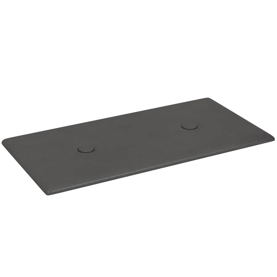 Tête de lit murale 12 pcs Gris 30 x 15 cm Simili cuir - 4